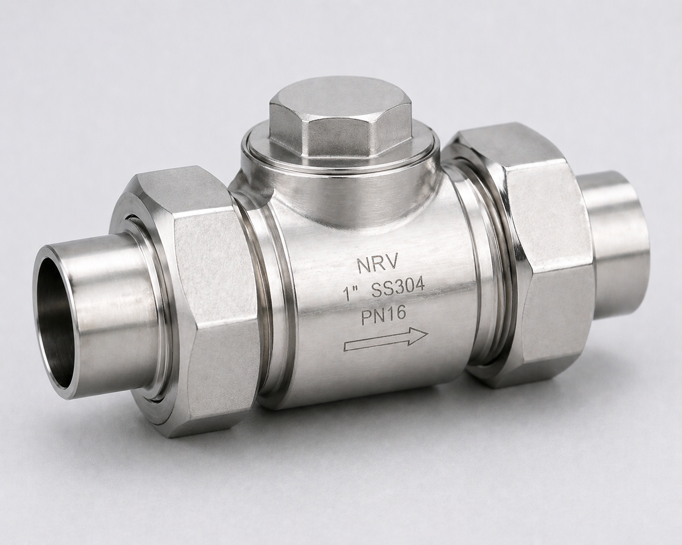 Stainless Steel NRV Valve With Union
